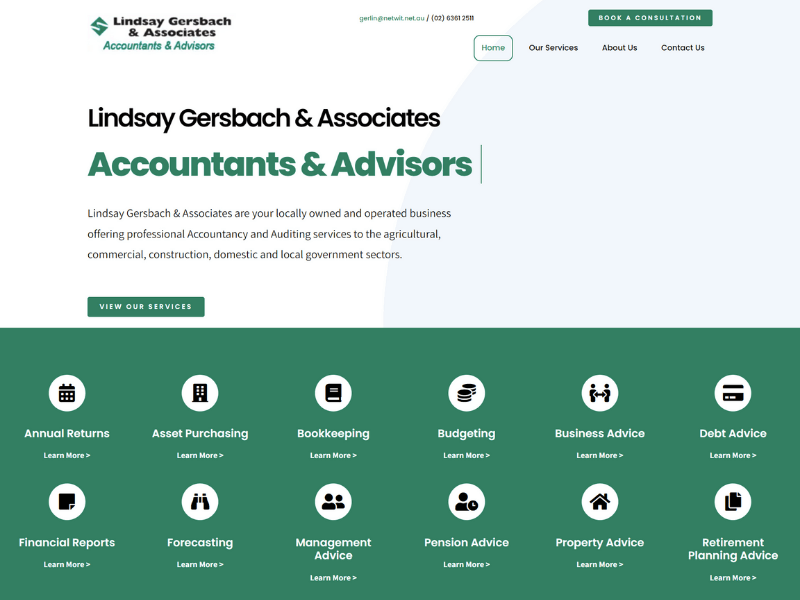 Lindsay Gersbach & Associates Services Website