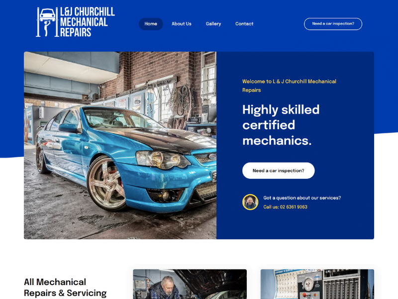 Mechanic Website Out West Online - Website Design Orange NSW