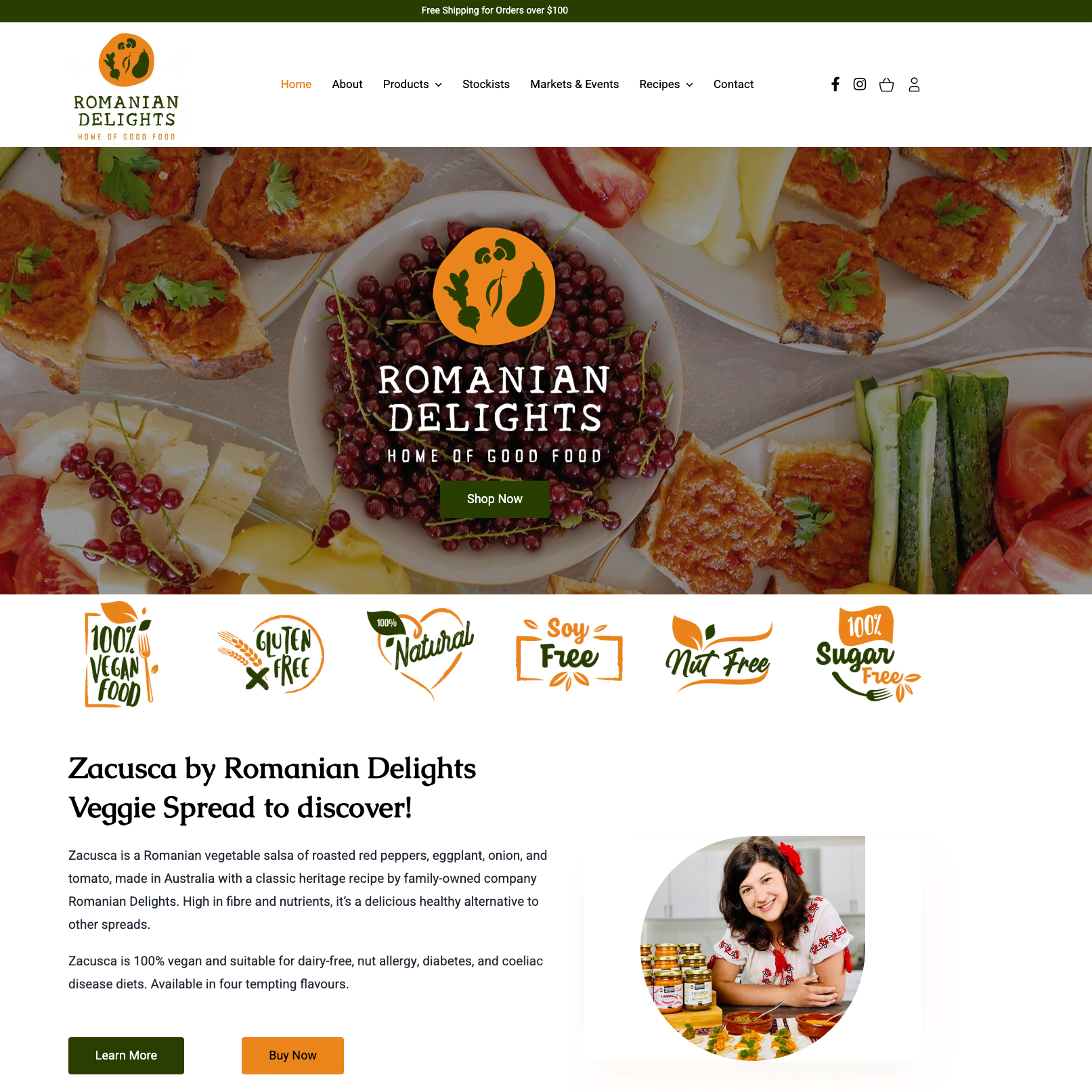 Romanian Delights Cowra Web Design